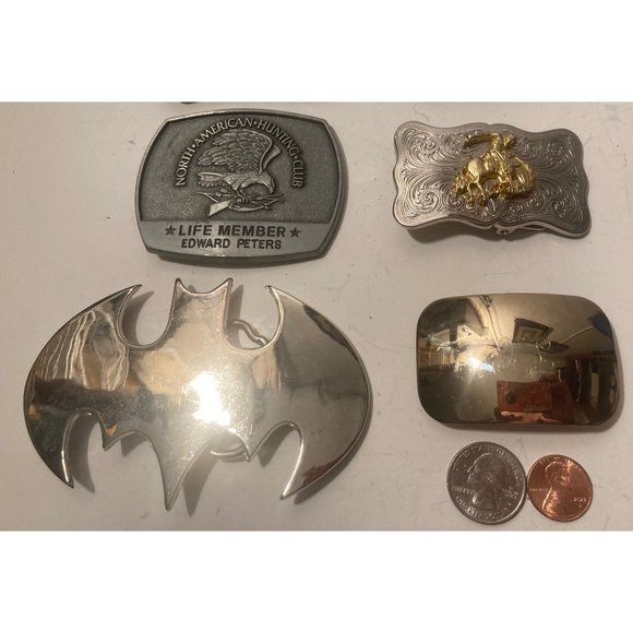 Vintage Lot of 12 Assorted Different Country and Western Wear Style Belt Buckles - Picture 8 of 9